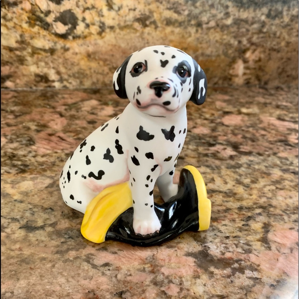 Dalmatian Porcelain puppy dog Figurine Vintage Franklin mint